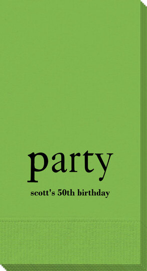 Big Word Party Guest Towels